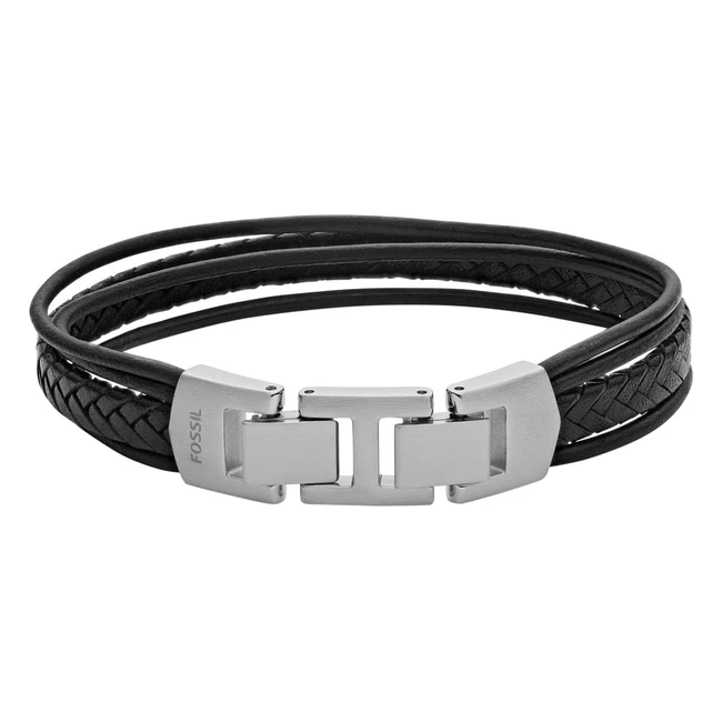 Fossil Men's Black Multistrand Bracelet - JF03389040 | Stylish & Durable