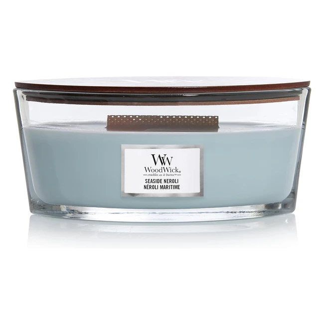 Woodwick Ellipse Scented Candle - Seaside Neroli  Up to 50 Hours Burn Time