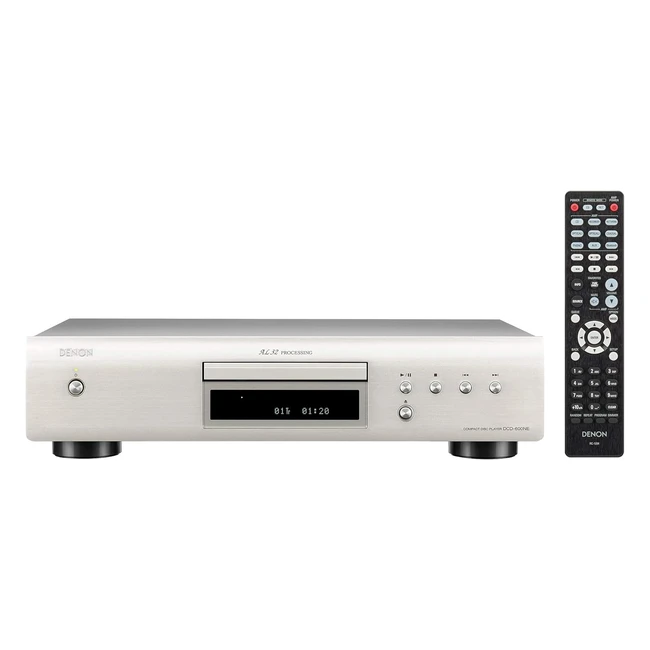 Denon DCD600NE CD Player | High-Quality Home HiFi System | AL32 Processing | Silver