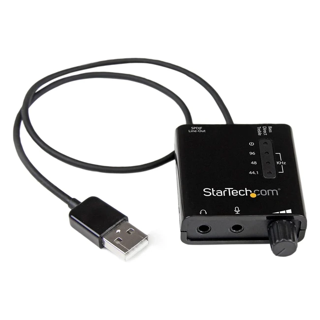 Startechcom USB Sound Card w/ SPDIF Digital Audio Stereo Mic - External Sound Card for Laptop or PC - ICUSBAUDIO2D