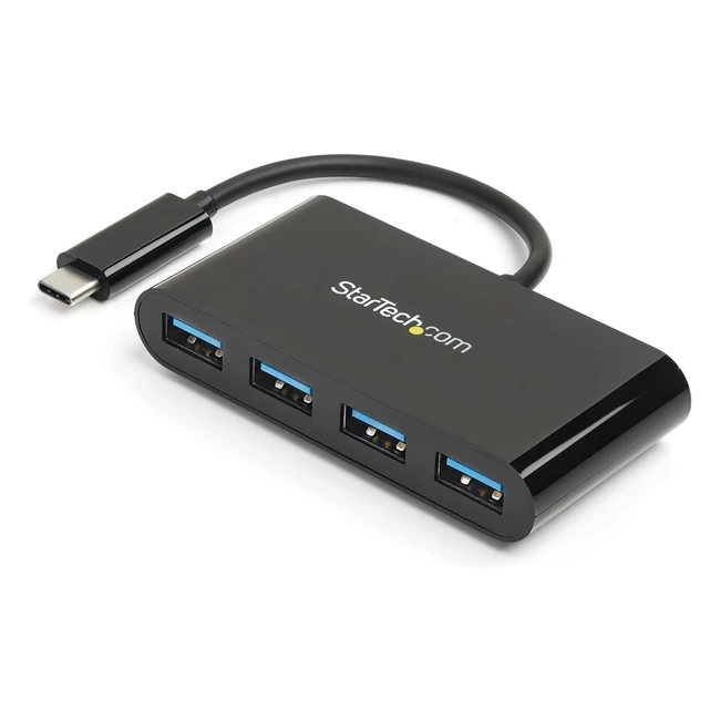 Startechcom 4-Port USB-C Hub - Portable USB-C to 4x USB-A Hub - USB 3.1 Gen 1 Type-C Hub - USB 3.0 Port Expander