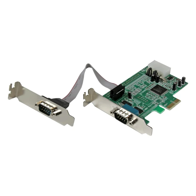 Startechcom 2 Port Low Profile Native RS232 PCIe Serial Card - Highspeed UART - PEX2S553LP