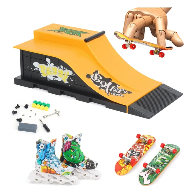 Set de Fingerboard Skate Park Aolieh - Accessoires Jouets pour Enfants