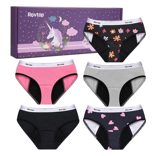 Bragas menstruales lavables Rovtop 5 pcs - A prueba de fugas