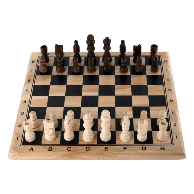 Jeu d'échecs en bois Engelhart 150235 - Qualité supérieure - 30x30cm