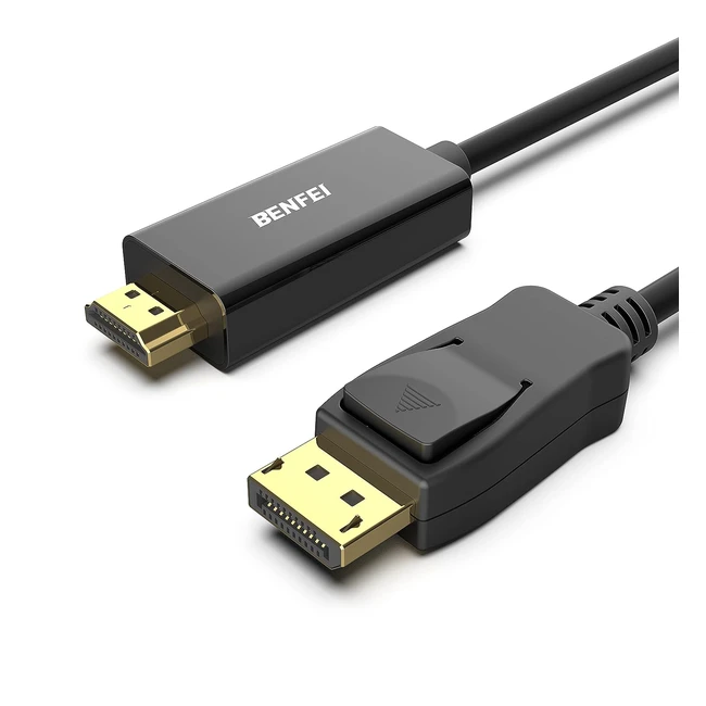 Benfei 4K DisplayPort to HDMI Cable - High Performance, Stable Connection