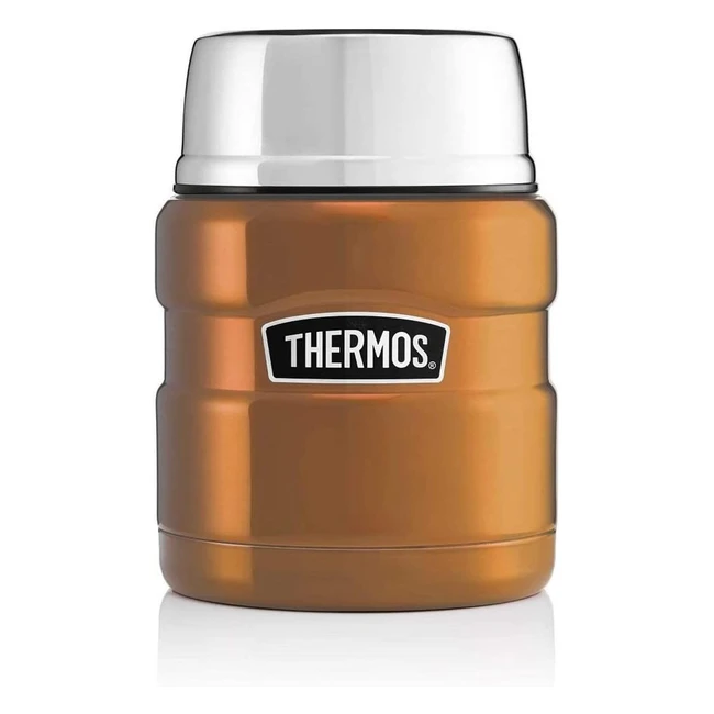 Thermos Food Flask - Keeps Hot for 9 Hours - Cold for 14 Hours - Stainless Steel - 94 x 94 x 142 cm