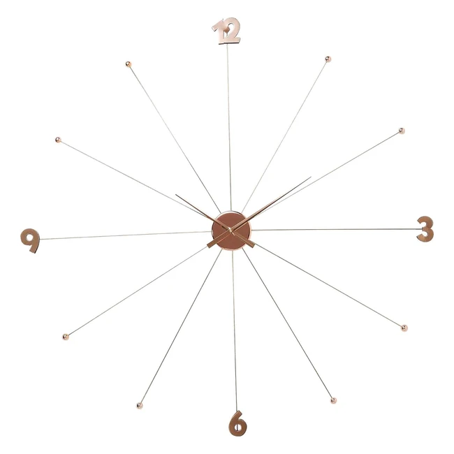 Reloj de pared Kare Design Rosegold Ombrello cromo 100x100x6cm