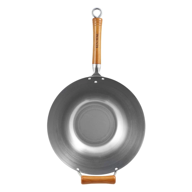 Wok Ken Hom KH432003 32cm - Acero Carbono - Excelencia en Induccin