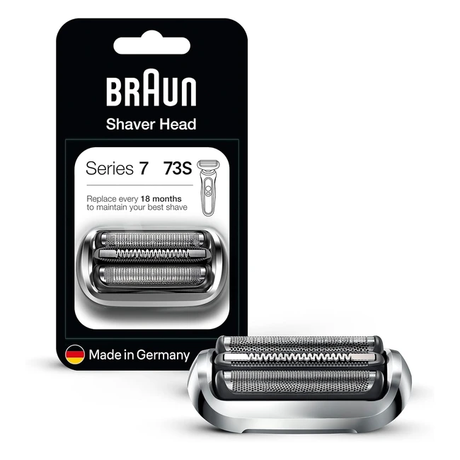 Braun Series 7 73S Elektrischer Rasierer Ersatzscherkopf, kompatibel mit Series 7 Rasierermodellen ab 2020, Silber