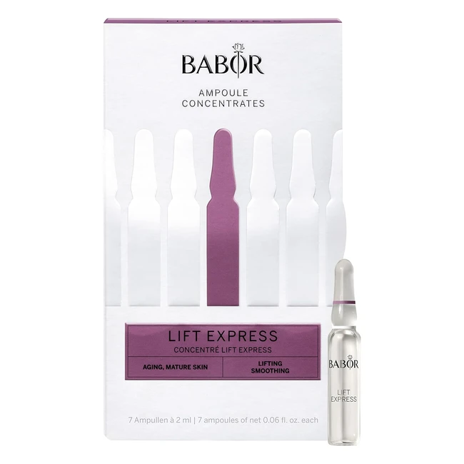 Babor Lift Express - Trattamento Viso Antiaging - Fiale Effetto Antirughe - Formula Vegana - Ampoule Concentrates 7 x 2 ml