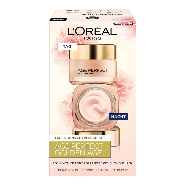 L'Oréal Paris Golden Age Rose Creme - Tages- und Nachtpflege für eine rosige Frische - Geschenkset