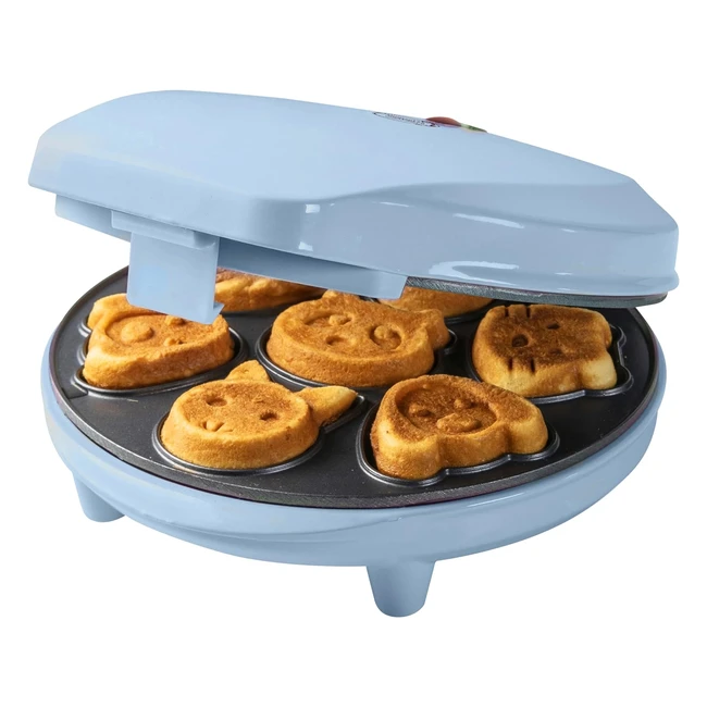 Bestron Waffle Maker Animali - Piastra per Waffle Mini Biscotti a Cialda - 700W