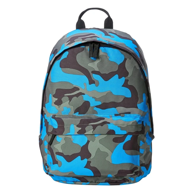 Amazon Basics Tagesrucksack, blau, Camouflage, wasserabweisend, leicht und robust