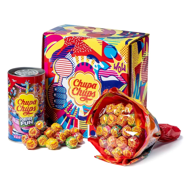 Chupa Chups Gift Box - Confezione Regalo con Flower Bouquet - 19 Lollipop e Mini