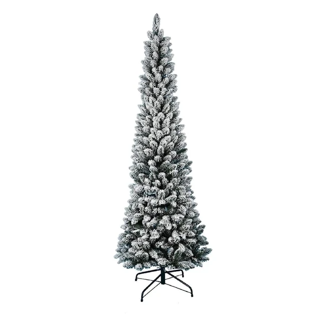 Albero di Natale Slim Pino Innevato 180cm - Realistico e Superfolto
