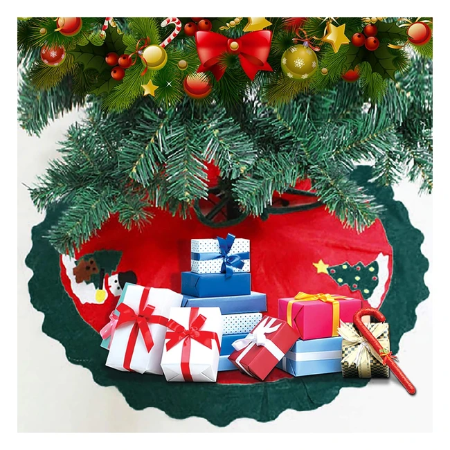 Falda de rbol navidad decoraciones navideas invierno 90cm