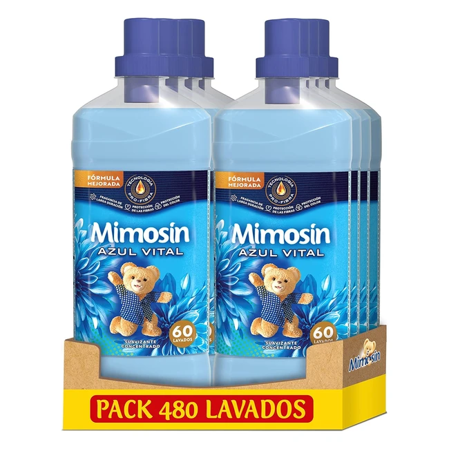 Mimosín Suavizante Concentrado Azul Vital 60 Lavados - Pack de 8