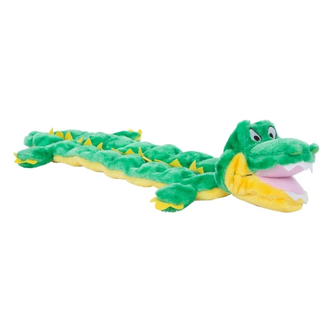Outward Hound Squeaker Matz Plush Gator Dog Toy XL - More Squeaks More Fun