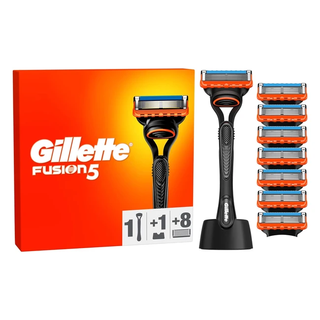 Gillette Fusion5 - Maquinilla de Afeitar para Hombre + 8 Recambios