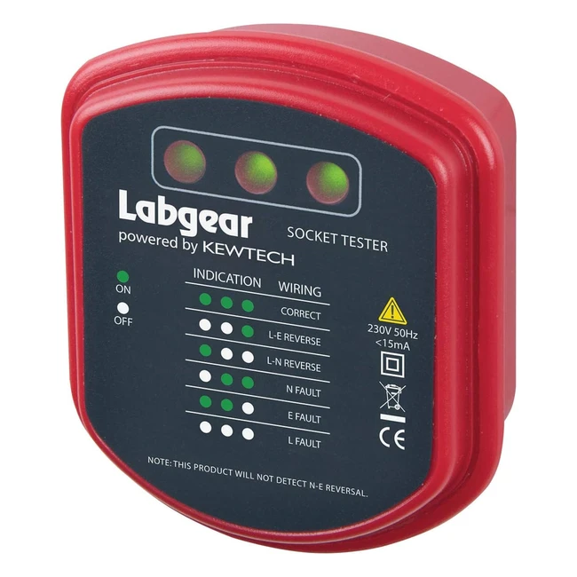 Labgear Socket Tester UK Mains Plug - Check Wiring in Seconds