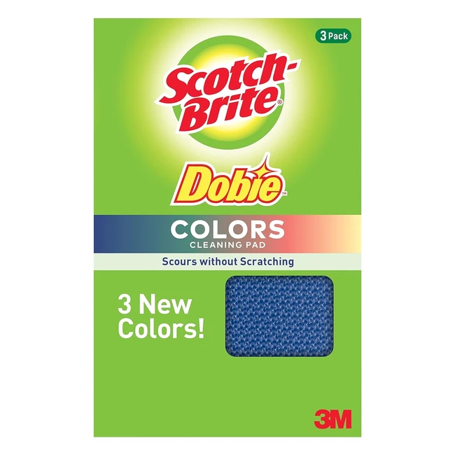 ScotchBrite Dobie Cleaning Pad - Multipurpose Scour Pads for Kitchen Bathroom 