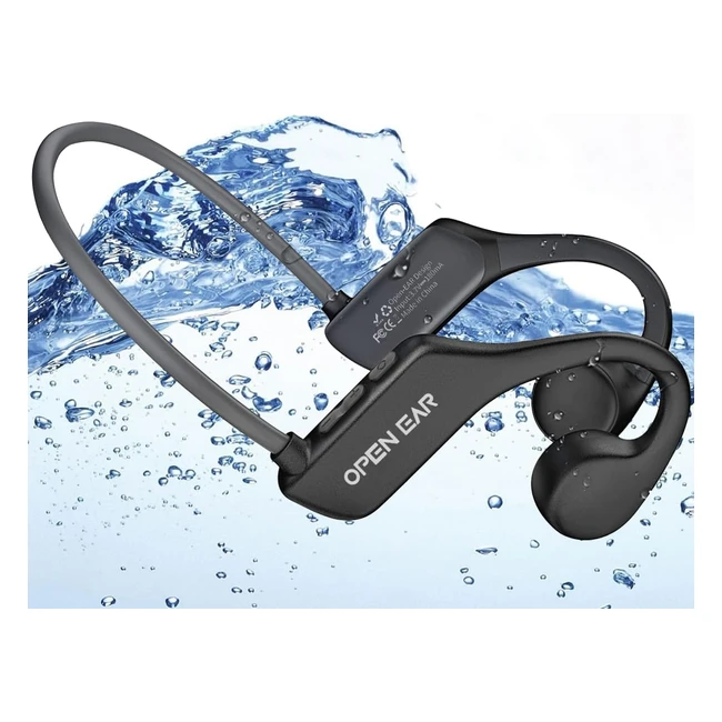 Casque Conduction Osseuse Natation Waterproof Bluetooth 53 Lecteur MP3 32Go