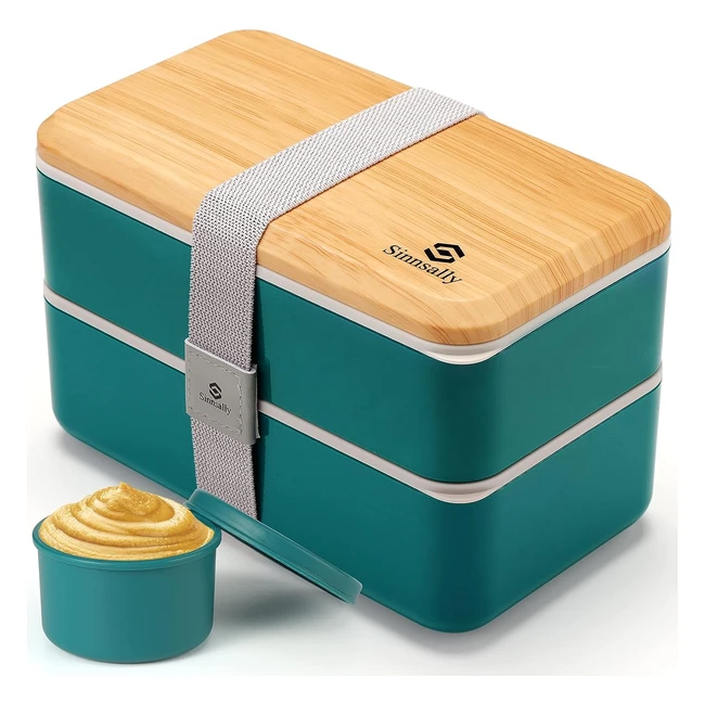 Boite Lunch Box 1400ml - Bento Japonais Design - Accessoires Inclus