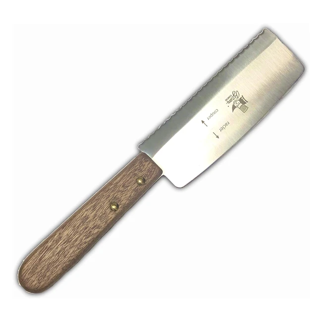 Cuchillo Raclette Louis Tellier Acero Inoxidable Metal y Madera 245 x 15 x 45