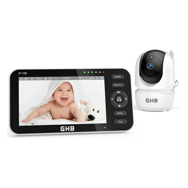 Baby Monitor Video e Audio GHB 54000mAh 350110comunicazione Bidirezionalevox Visione Notturna Monitoraggio Temperaturaninne Nanne