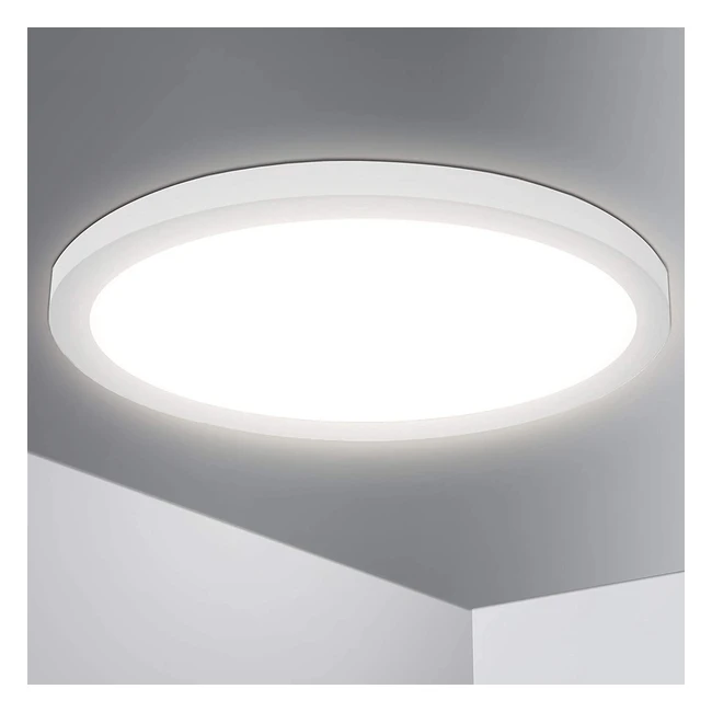 Lmpara de techo LED Lumare 24W extra plana 1800lm IP44 - Ideal para saln