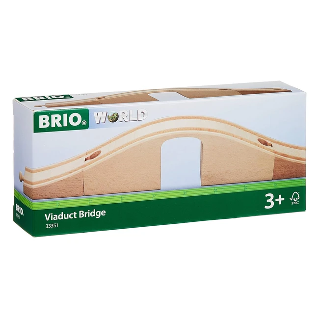 Brio World Viaduct Bridge for Kids - Compatible with All Brio Railway Train Sets - Ages 3+