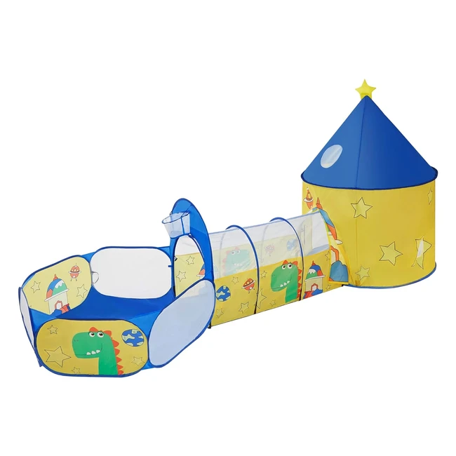Tenda da gioco per bambini 3 in 1 con casetta tunnel e piscina di palline - Spa