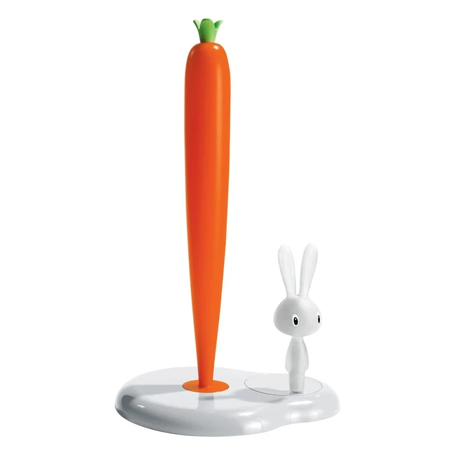 Porte-rouleau de papier design Alessi Bunny Carrot ASG42W - Blanc