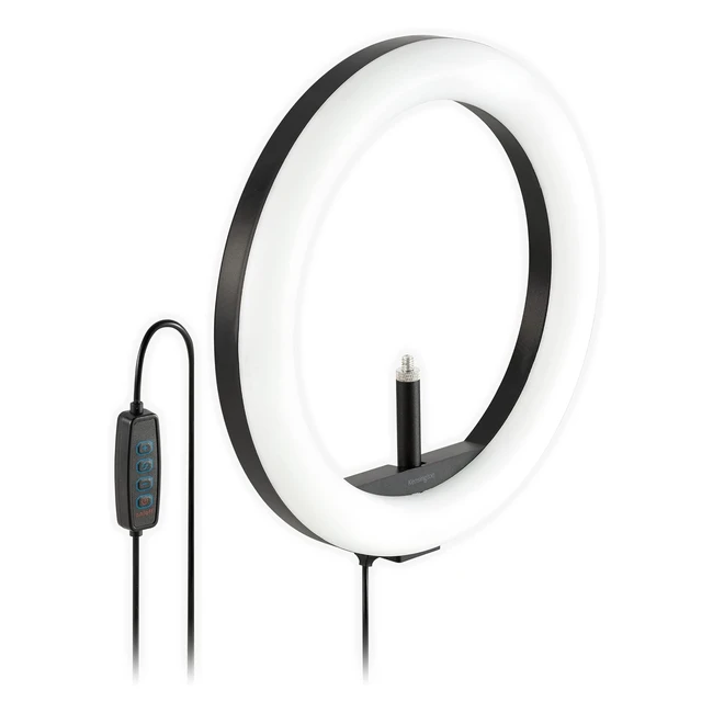 Kensington L100 Lampe LED Ring Light avec Support Webcam - Visioconférences, Éclairage Vidéo USB, Intensité Réglable - K87653WW