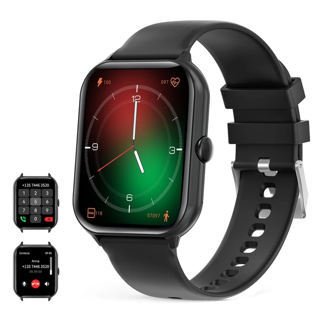 Reloj Inteligente Hombre Uhoofit 195 HD Fitness Smartwatch - Llamada Bluetooth, Pulsmetro, Podmetro - IP67 Impermeable