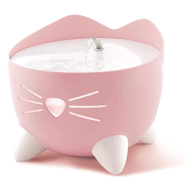 Catit Pixi Trinkbrunnen für Katzen 25 l Pink - Nr. 1 - Mit beleuchtetem Wasserstandsfenster