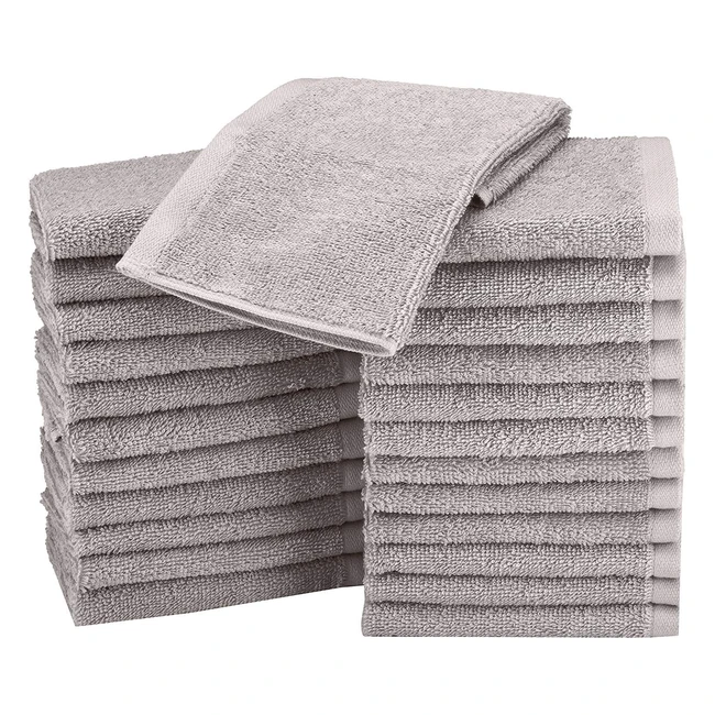 Lot de 24 petites serviettes en coton 30 x 30 cm - Amazon Basics