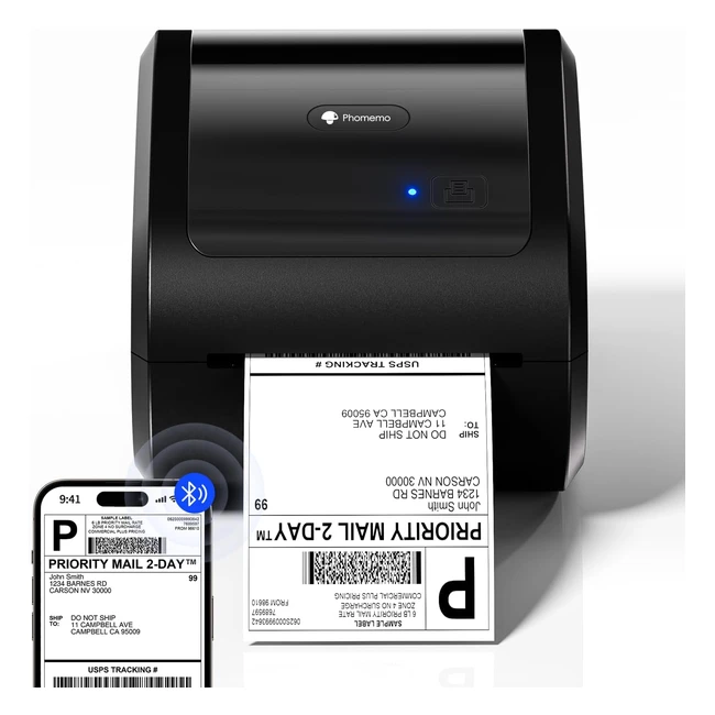 Impresora de etiquetas Bluetooth Phomemo 520BT - Envío rápido - Ahorro de costos - Impresión inalámbrica
