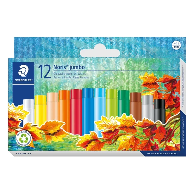 Staedtler Noris Club - Pack de 12 craies pastels  lhuile jumbo assortis