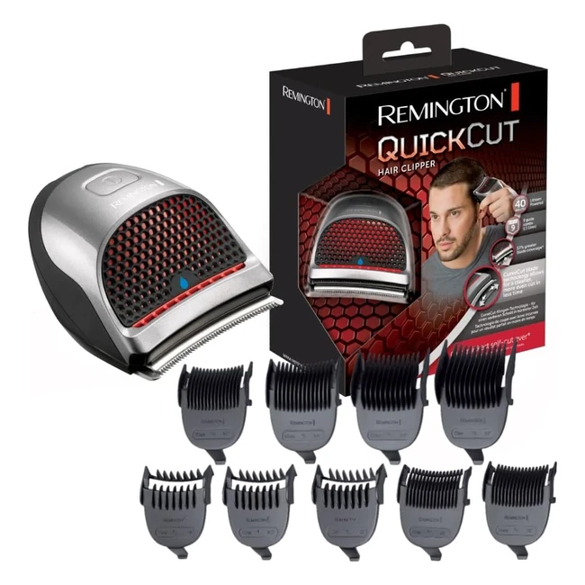 Remington Quick Cut Hair Clippers - Curved Blade, 9 Comb Lengths, Storage Pouch