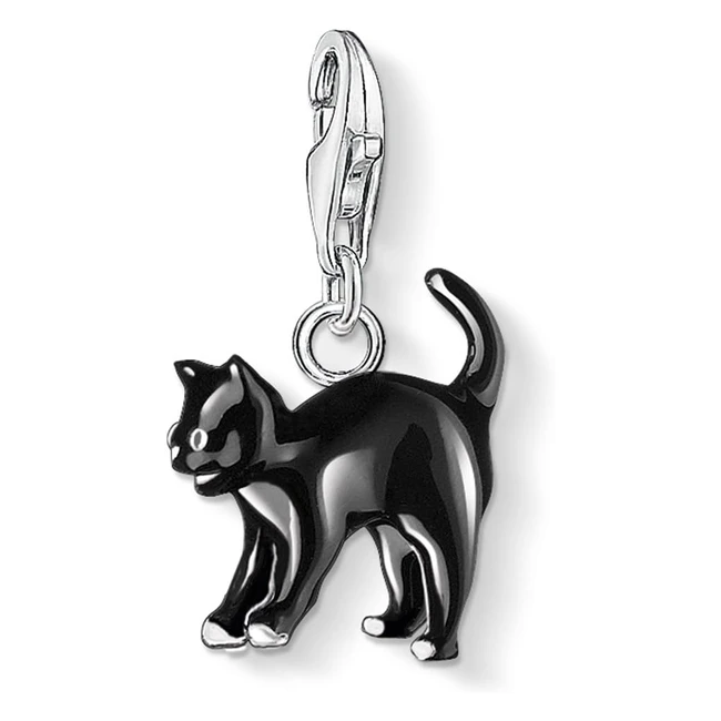 Thomas Sabo Women Charm Pendant Cat Charm Club 925 Sterling Silver 070100711 - Free Delivery