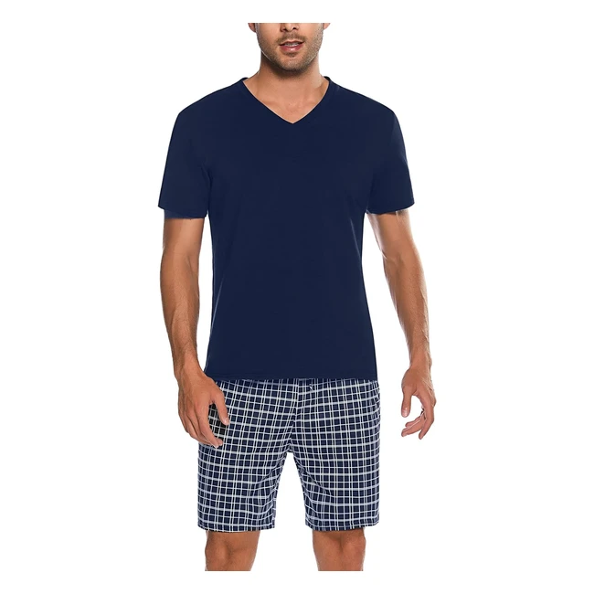 Pijama hombre Bresdk manga corta algodón | Conjunto verano y pantalones suaves y cómodos