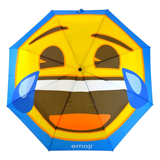 Compact Folding Umbrella - Emoji Design - Automatic Open/Close - Wind Resistant