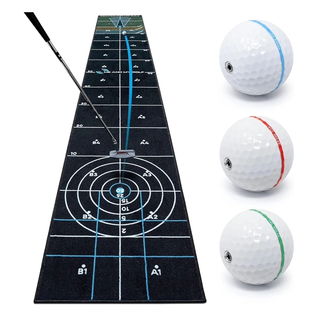 Me and My Golf 6-in-1 Games Golf Putting Mat - Improve Your Putting Skills - 14ft
