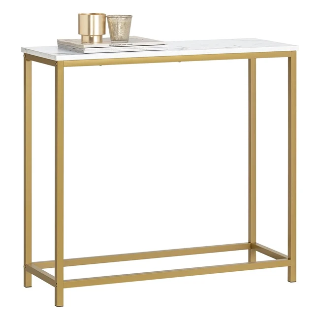 Table console d'appoint en marbre, cadre en fer, haute qualité - Doré