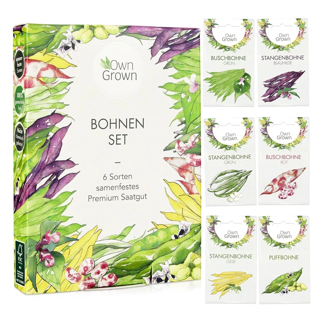Bohnen Samen Set - 6 kstliche Bohnensorten fr Garten und Balkon