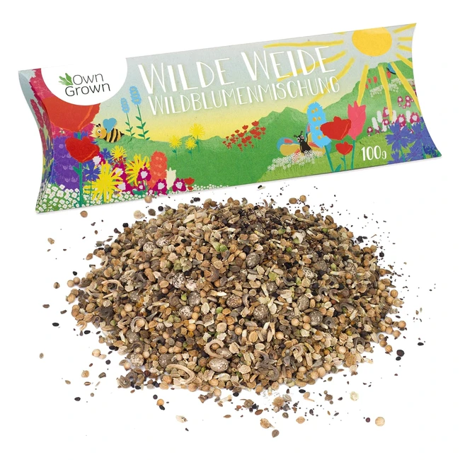 OWNgrown Wild Willow Premium Wild Flower Seed Mix 100g - Bienenfreundliche Blumenwiese