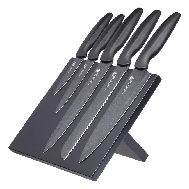 Juego de 5 cuchillos de chef Agudo - Acero Inoxidable Antiadherente - Soporte Magnético