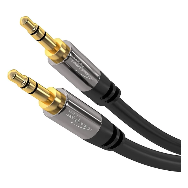 KabelDirekt 10m Klinkenkabel, 3,5mm Klinke Stecker auf Stecker, Hochwertiges Audiokabel für Kopfhörer, Lautsprecher, Geräte mit 3,5mm AUX-Anschluss